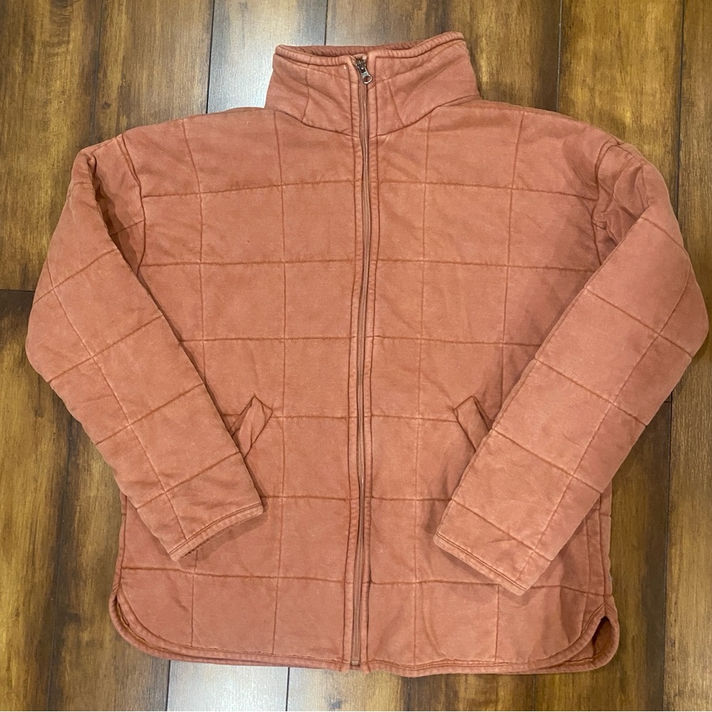 Grace & Lace Dusty Rose Quilted Puffer Jacket - Picture 5 of 6
